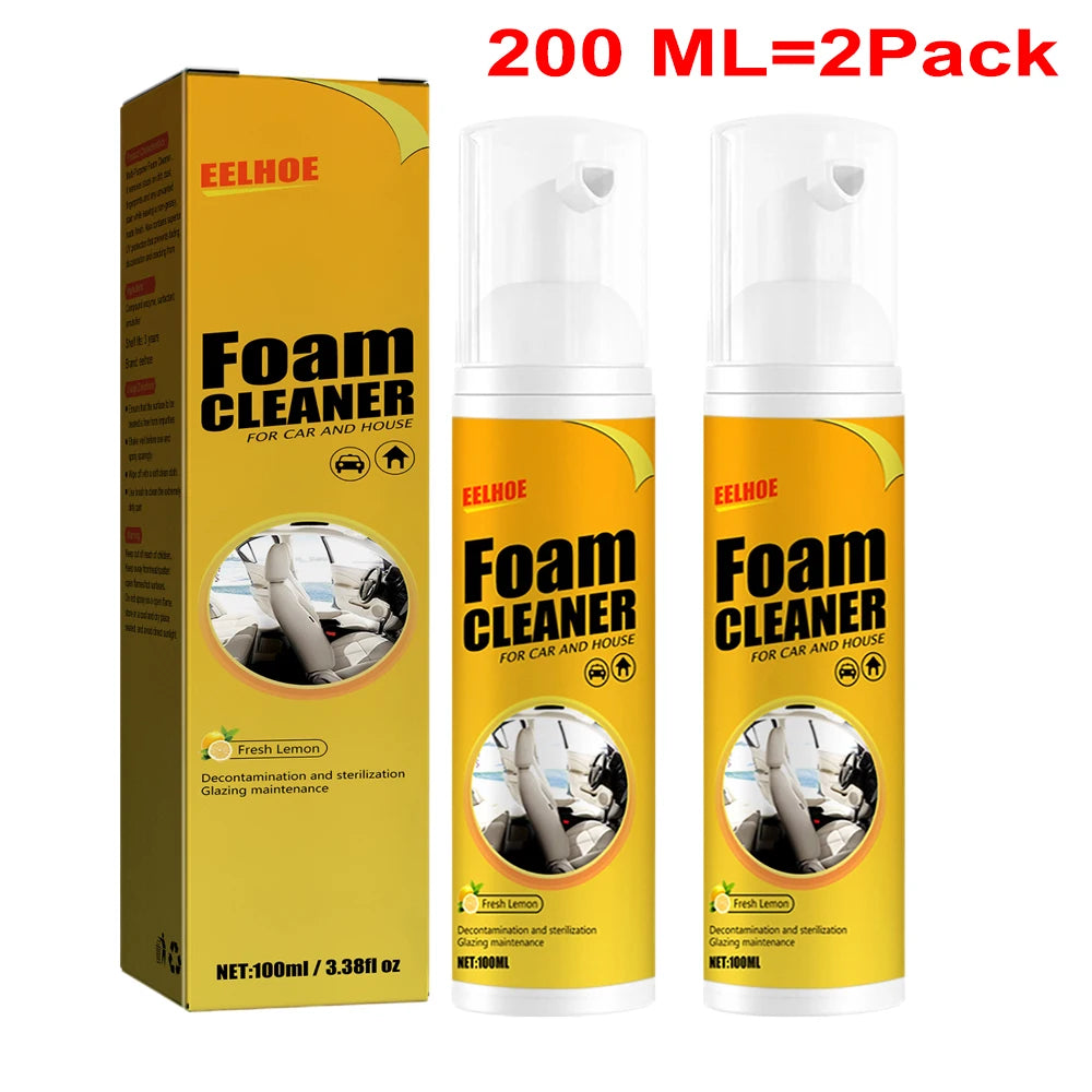 2PCS 100ML Multi-purpose Foam Cleaner Spray Car Home Interior Cleaner Foam Spray Anti-Aging Protection for Car Accessorie
