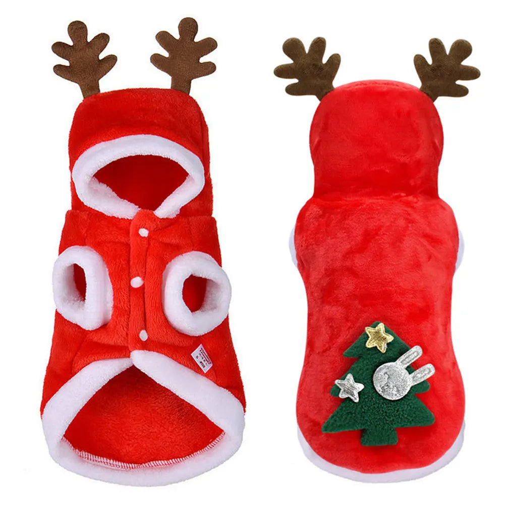Christmas Pet Clothes Winter Warm Pet Dog Cold Weather Coats Dog Christmas Clothes for Small Dogs Puppy