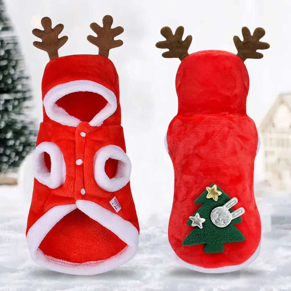 Christmas Pet Clothes Winter Warm Pet Dog Cold Weather Coats Dog Christmas Clothes for Small Dogs Puppy