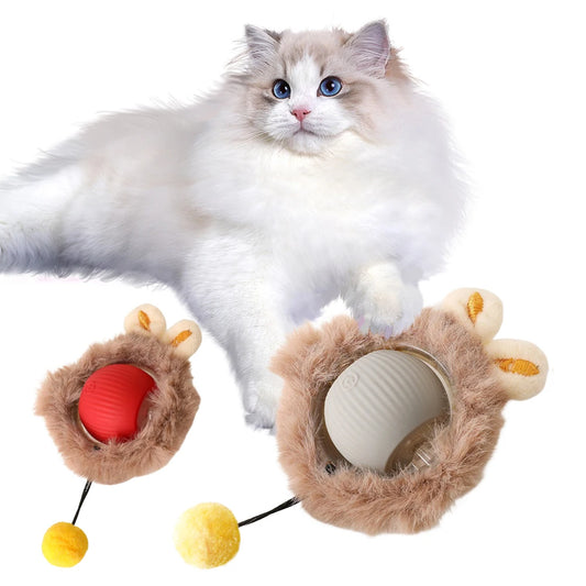 Interactive Cat Toy Ball Automatic Rolling Ball Automatic Motion Activated Moving Ball Anti-Depression Pet Toy for Indoor Cats