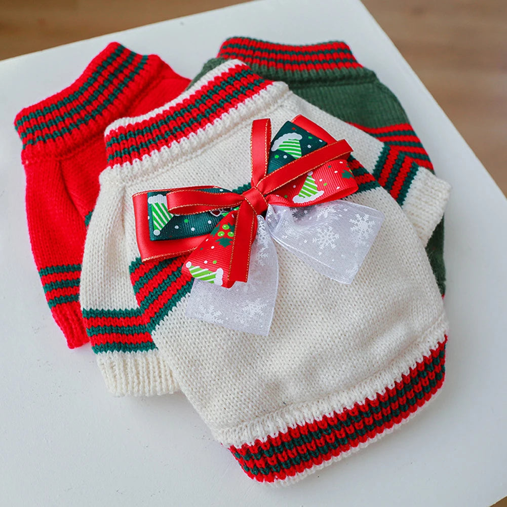 Knitted Cat Dog Sweater Autumn Winter Warm Costumes Apparels Coats Pet Products