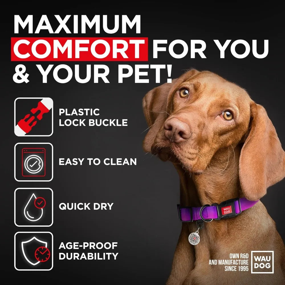 Airtag Dog Collar Nylon Dog Collar with Airtag Holder - Adjustable for Large Dogs, Small & Medium Dogs - Breakaway Puppy Collars