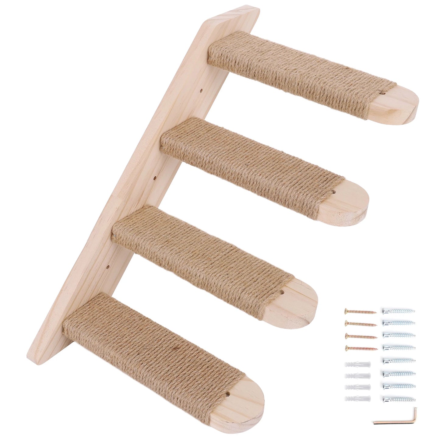 Cat Wall Shelves Wall Mounted Cat Wall Steps Four Step Cat Climbing Frame for Cats Perch Shelves