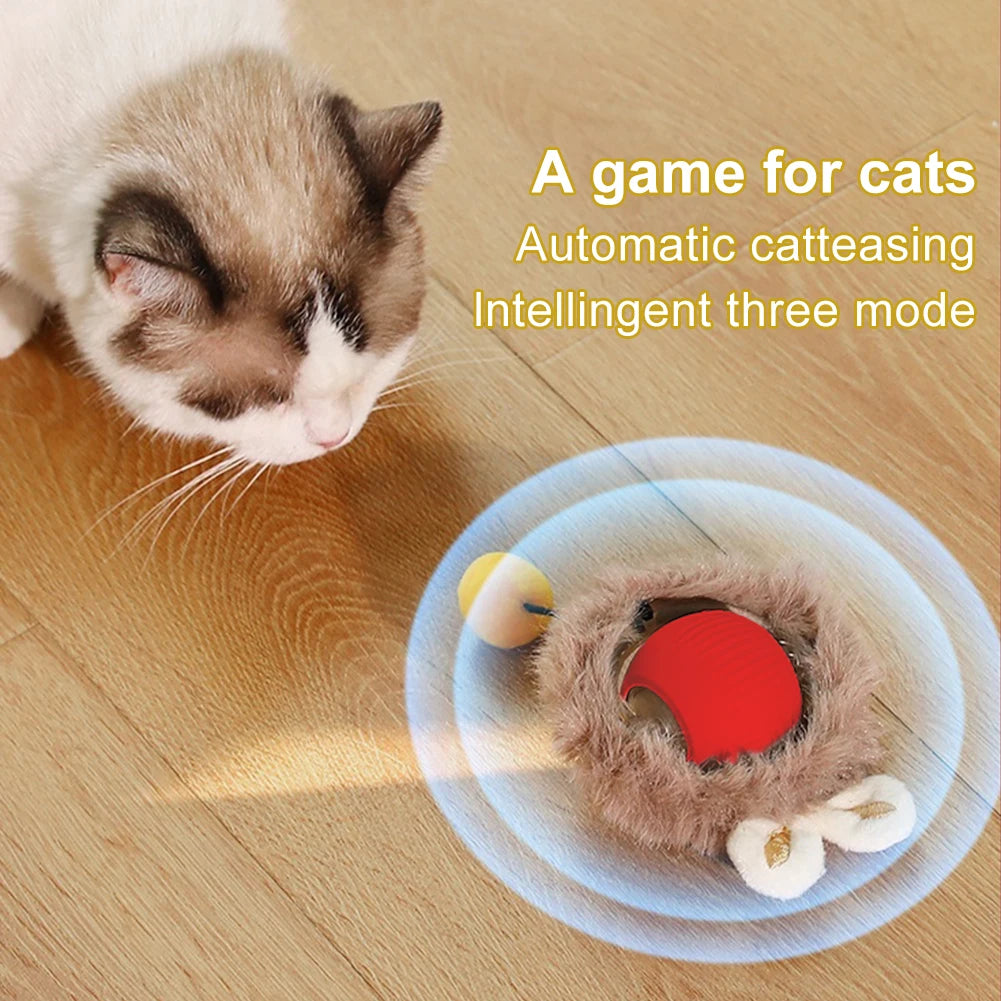 Interactive Cat Toy Ball Automatic Rolling Ball Automatic Motion Activated Moving Ball Anti-Depression Pet Toy for Indoor Cats