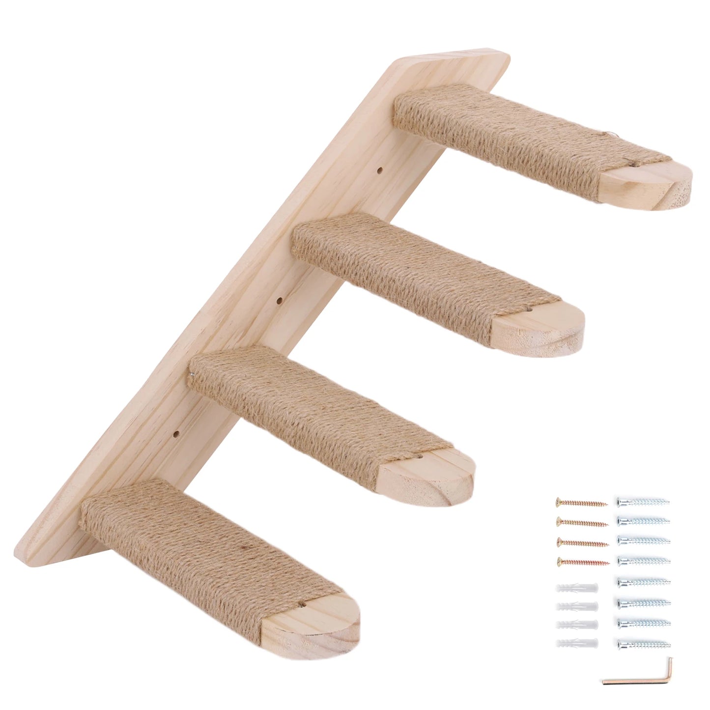 Cat Wall Shelves Wall Mounted Cat Wall Steps Four Step Cat Climbing Frame for Cats Perch Shelves