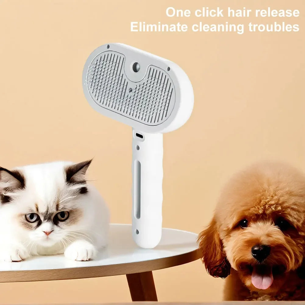 3 in 1 Cat Steam Brush Pet Spray Hair Removal Comb Cat Hair Brush Cat Brush for Shedding & Grooming for Cats Dogs Small Animals