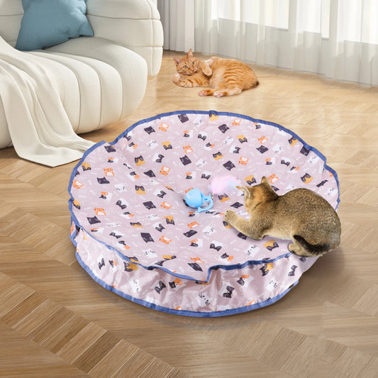 Interactive Cat Toy Wear Resist Mouse Catching Game Reusable Automated Cat Hunting Toy for Pet Hide and Seek Game Accessories