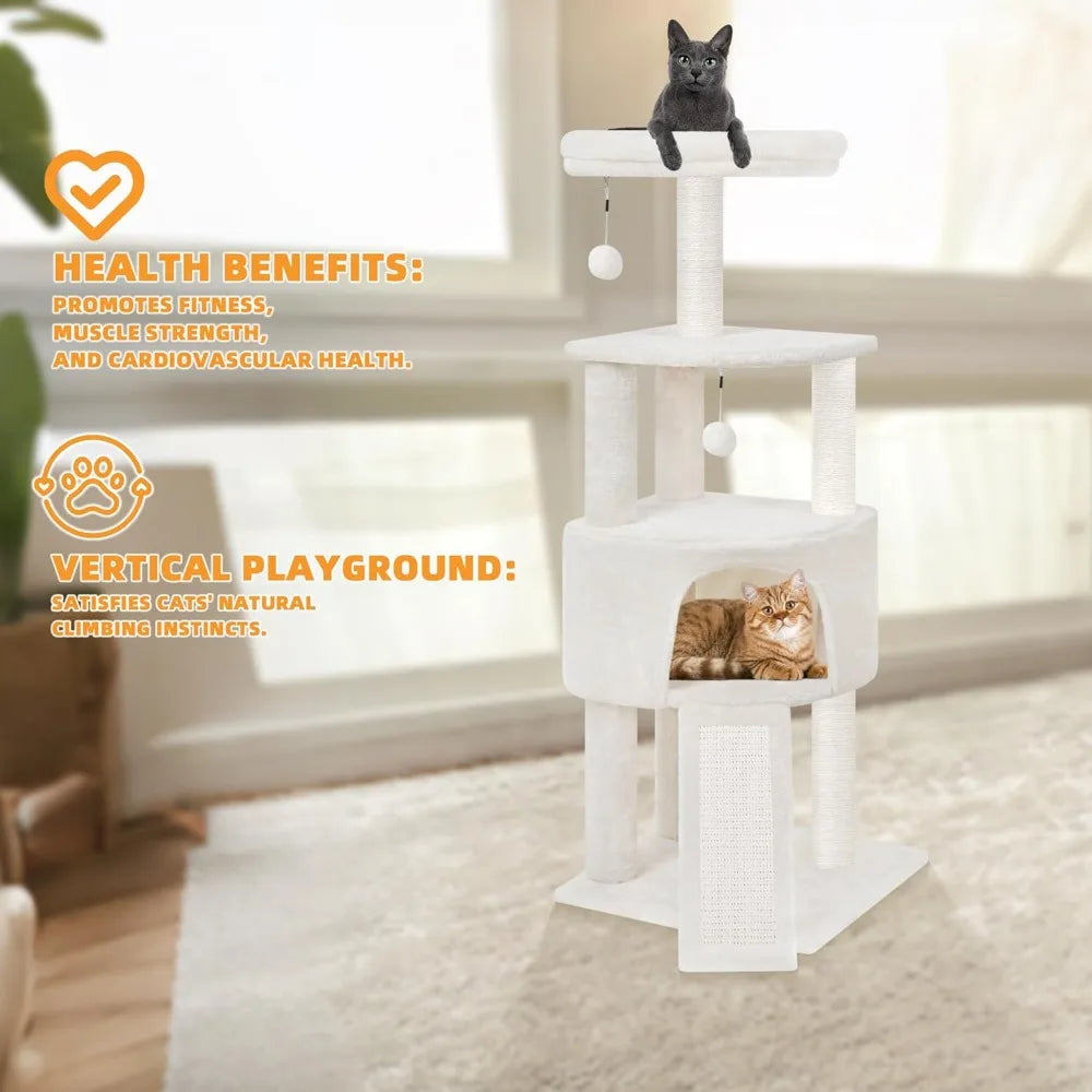 Cat Tree Tower with Big Condo for Indoor Kitten,Cat Tower with Scratching Post,Scratching Board and Cat Toys
