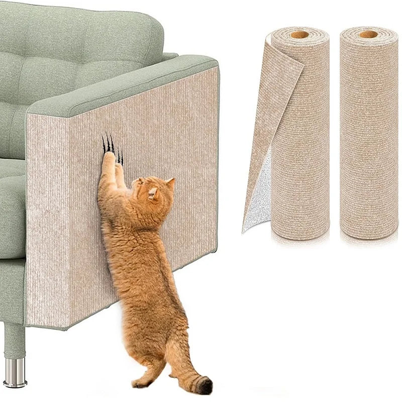 2Pcs Cat Scratching Mat Furniture Protector Trimmable DIY Cat Scratching Pad Cat Climbing Wall for Couch Sofa Furniture Protect
