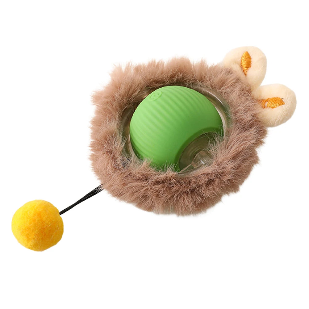 Interactive Cat Toy Ball Automatic Rolling Ball Automatic Motion Activated Moving Ball Anti-Depression Pet Toy for Indoor Cats