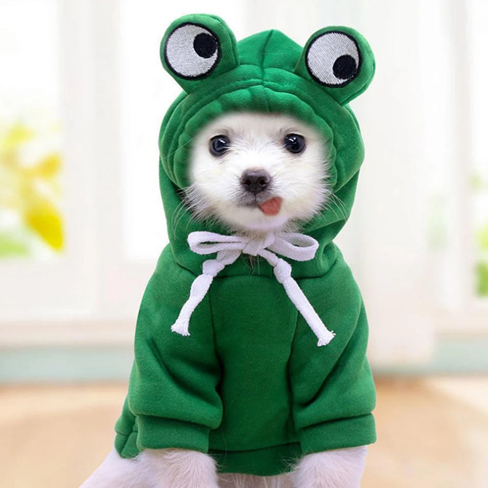 Cute Fruit Dog Clothes for Small Dogs Hoodies Warm Fleece Pet Clothing Puppy Cat Christmas Costume Coat Chihuahua Jacket Suits