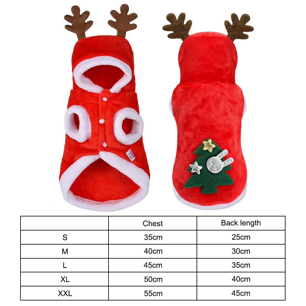 Christmas Pet Clothes Winter Warm Pet Dog Cold Weather Coats Dog Christmas Clothes for Small Dogs Puppy