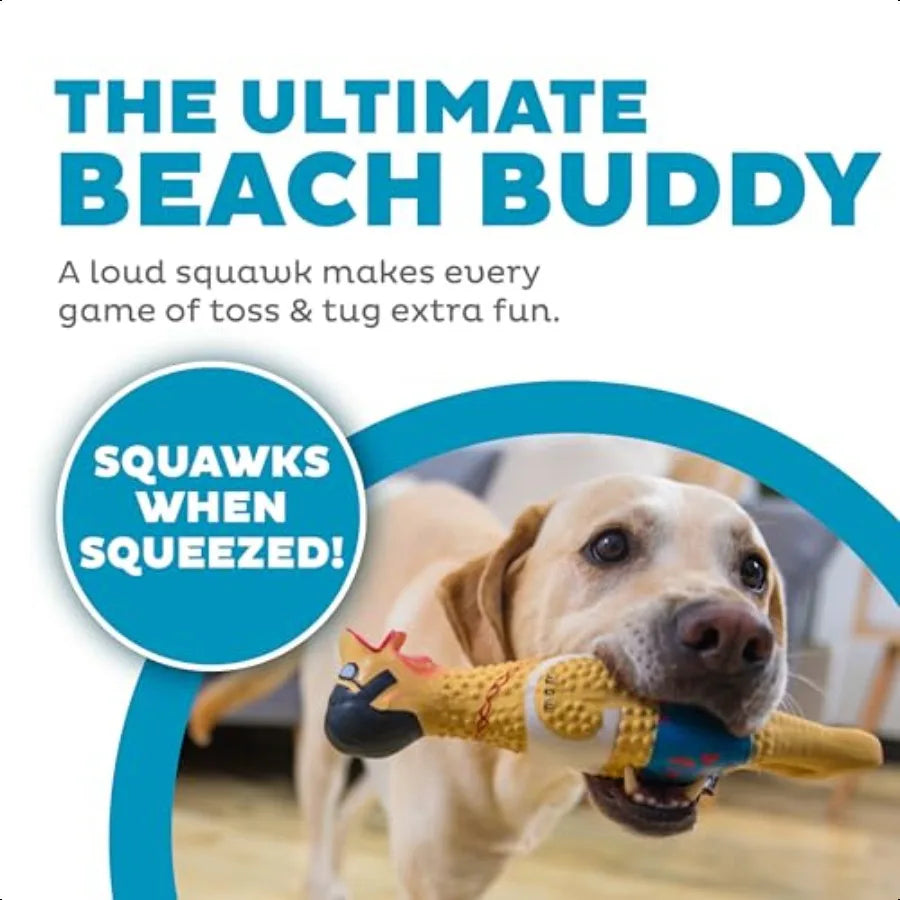 by Charming Pet Squawkers Earl Latex Squeaky Rubber Chicken Dog Toy Funny Interactive Holiday Toy for Dogs Large Size